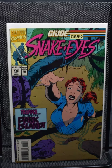 G.I. Joe A Real American Hero #143 Direct Marvel 1993 Snake Eyes Cobra 9.2