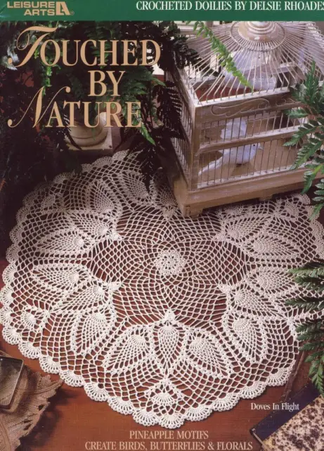 Leisure Artes Crochet Tocado Por La Naturaleza Doilies Hermosos Diseños Fuera De Imprenta 1998