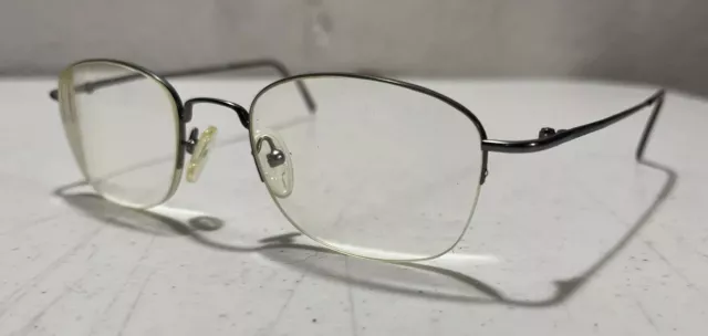 Giorgio Armani 1002 1145 Half Rim Eyeglass Frame Italy Square Metal 51 21 135 mm