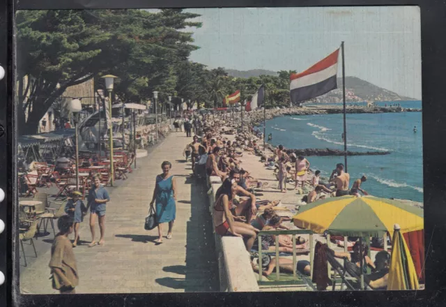Cartolina Diano Marina Riviera dei Fiori Passeggiata a Mare ANIMATA GA559