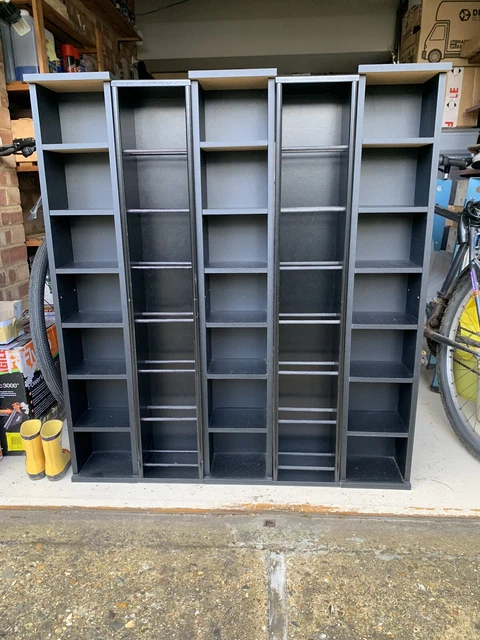 5 cd storage rack towers, black, each holds approx. 100 CDs - Collection Only