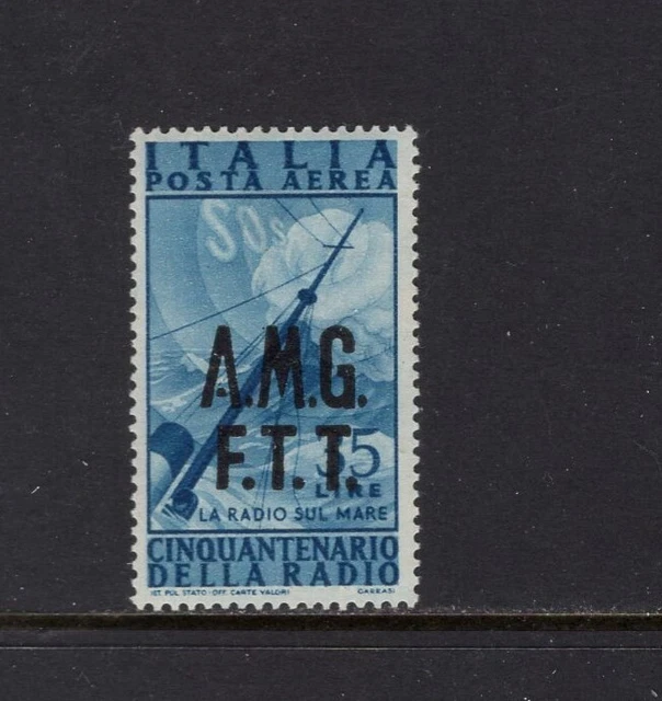 Italy Trieste 1947 35 I RADIO AT SEA AIR POST LH SC C11X2