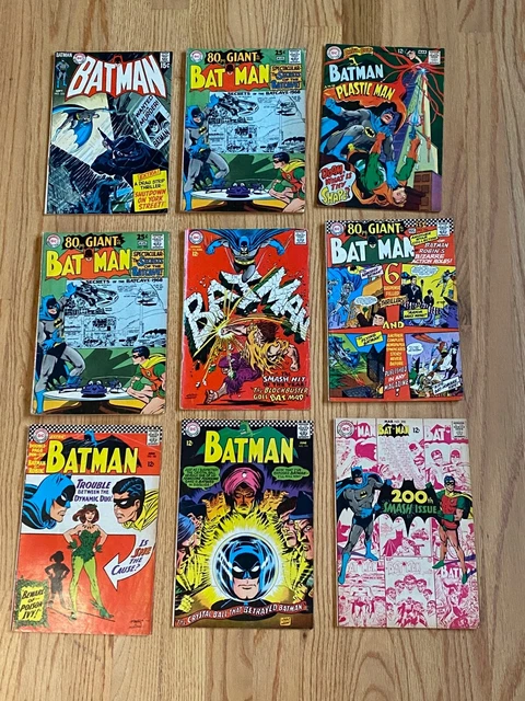 9 Vintage Dc Batman Comics 225 203 76 2194 193 181 200
