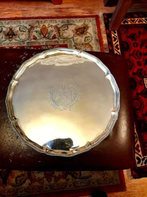 Sterling Silver Salver George 111  C1777 Robert Jones London 930 Gms 32Cm Excon