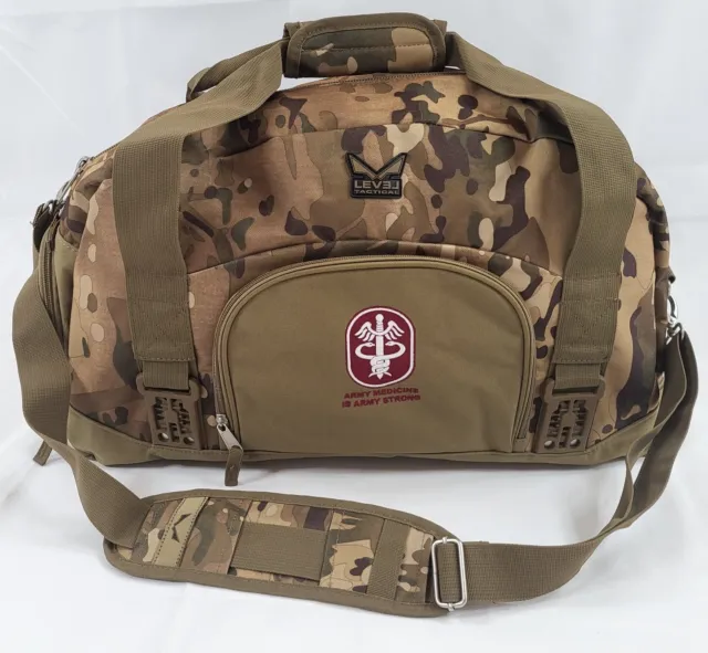 US ARMY Multicam OCP Duffle Bag 55L MEDICINE is ARMY STRONG Travel /Shoe Storage