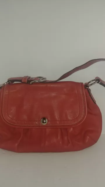 COACH Leather Handbag Purse Burnt Orange D0920 F13729