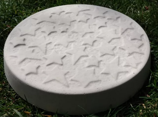 Funkyrustics | Garden Stepping Stones | Round | Stars | White