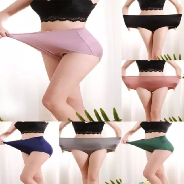 Womens Briefs Underpants Home Lingerie Panties Satin Seamless Sexy Shorts Silky