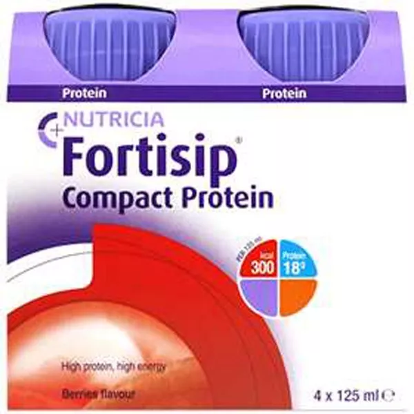 NUTRICIA Fortisip Compact Protein 4x 125ml berries Flavour