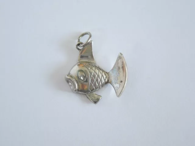 Petit KJ 925 Pendentif en Argent Poisson 3,0 G/2,2 X 1,7 CM