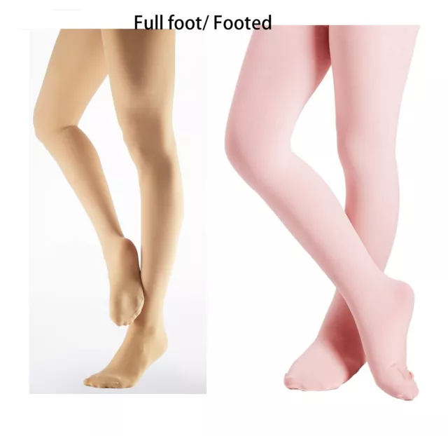 Dance Tights Girls Women's Convertible Footed Footless Soft Ballet Tights Semi