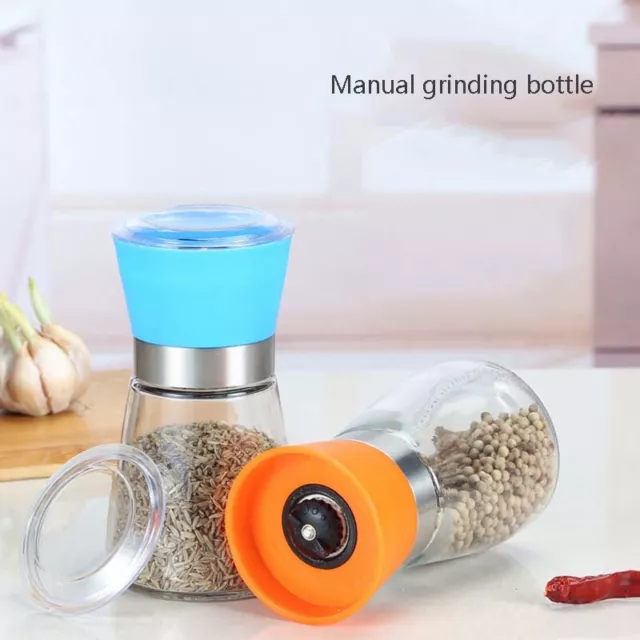 Coarse Salt Pepper Grinder Mill Glass Seasoning Bottle Multifunctional Home Tool