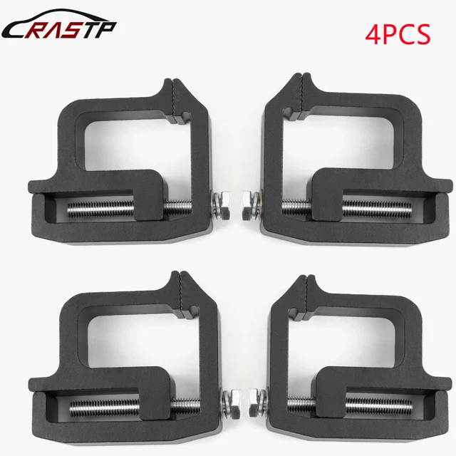4PCS Truck Cap Topper Camper Shell Mounting Clamps Heavy Duty Aluminum Black
