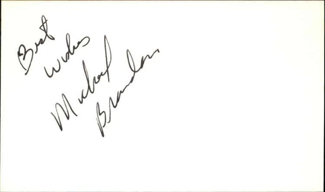 Michael Brandon Actor / Voice Actor Thomas & Friends Signed 3" x 5" Index Card