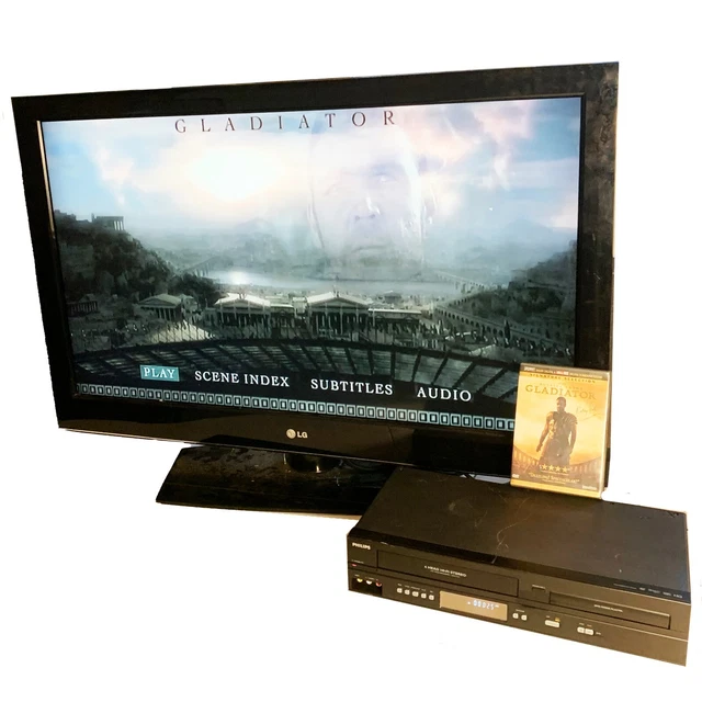 PHILIPS DVD VCR Vhs Combo Player 4Head HiFi Dolby Hq Dvp3345Vb/F7