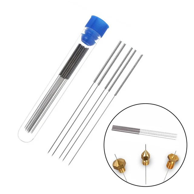 Kit De 10 Aiguilles De Nettoyage En Acier Inoxydable Pour Buse D’imprimante 3D - 0.15 à 1.0 Mm