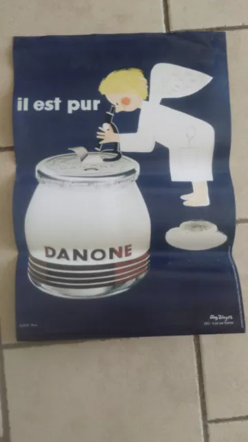 Affiche publicitaire yaourt DANONE par Oleg Zinger 40x60cm - 2009