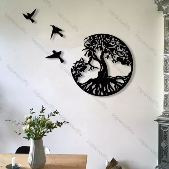 Tree of Life Metal Wall Art Hanging Home Living Room Garden Sculpture Decor