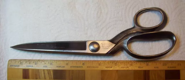 vintage Wiss -Inlaid steel forged no. 20 scissors, Newark, NJ USA, 10-1/2'' long