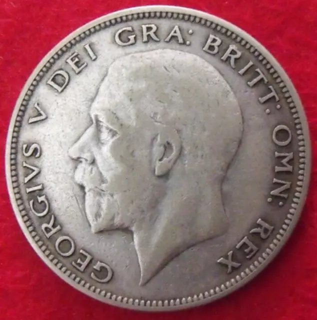 1930 GEORGE V SILVER HALF CROWN  ( 50% Silver )  British 2/6 Coin.   392