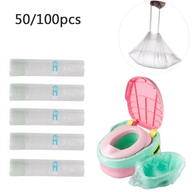 Polythene Training Disposable Travel Potty Liners Plastic Toilet Seat Bin Bags