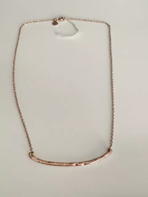 GORJANA Taner Bar Necklace Rose Gold Tone