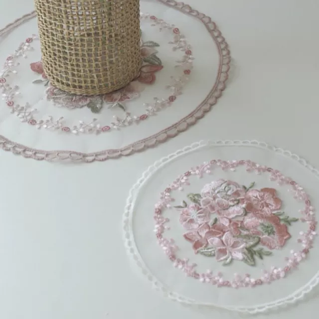 Tischmatte und Untersetzer Blume Stickstab