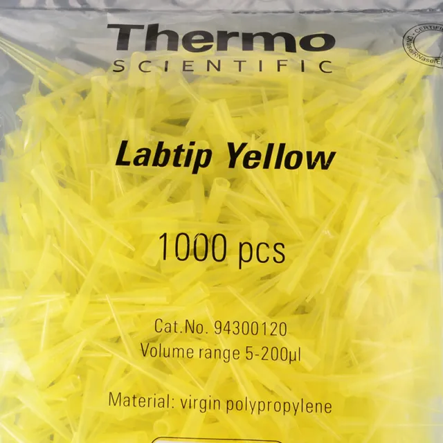1000pc thermo 94300120 Pipette tip nozzle tip yellow 200ul #M386D QL