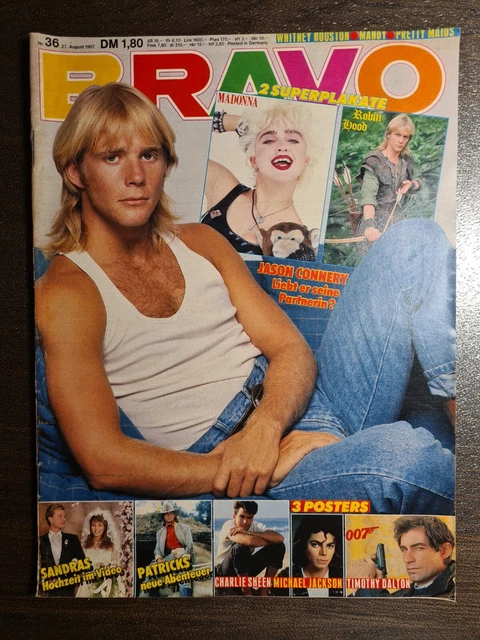 BRAVO 36/1987 Heft Komplett - Madonna, Whitney Houston, Michael Jackson, U2 -