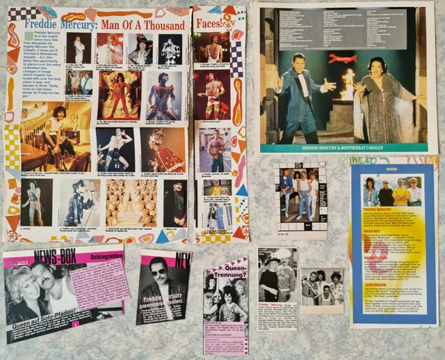 QUEEN FREDDIE MERCURY lot de presse clippings pack collection magazines
