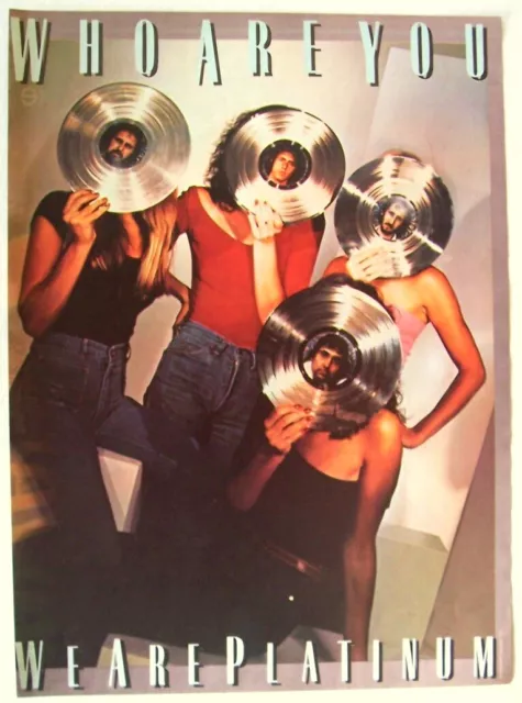 THE WHO 1978 POSTER ADVERT WHO ARE YOU PLATINUM Keith Moon Townshend Daltrey