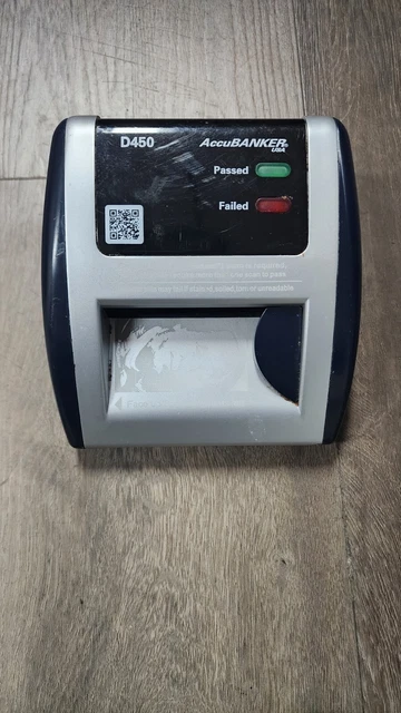 AccuBanker USA Model D450 Bill Money Detector w/Power Adapter Clean Works Used