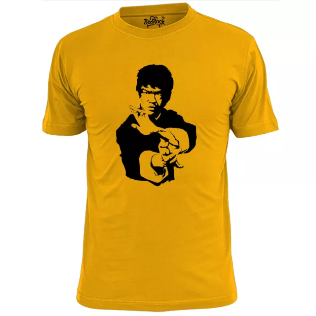 Mens Bruce Lee Silhouette V1 T Shirt Martial Arts Karate Kung Fu