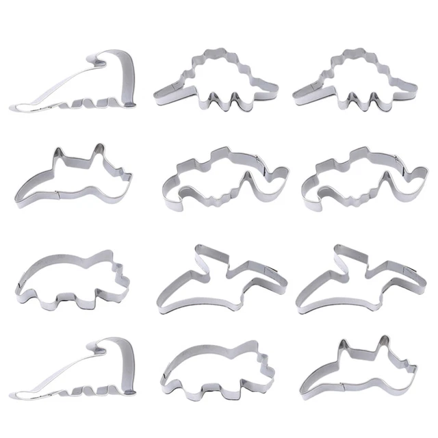 2 juegos de moldes Brontosaurus galleta Parasaurolophus