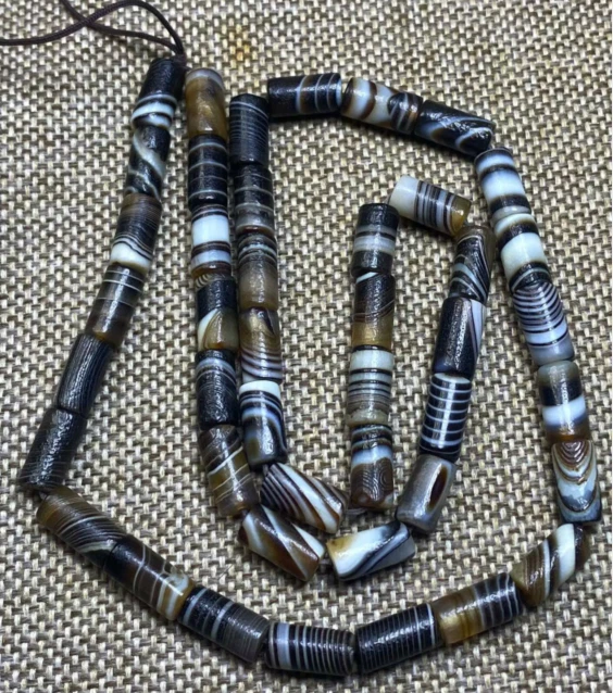 44pics Rare Old Tibetan Tibet natural Beads Amulet Necklace