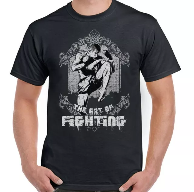 T-shirt MMA Uomo Arti Marziali Muay Thai Kick Boxing UFC Top The Art Of Fighting