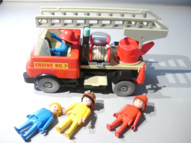 Camion de pompier Playmobil System 3236 - jouets rétro jeux de