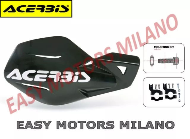 ACERBIS Plastique Déflecteurs Handguards MX Uniko Noir Moto Supermotard Enduro