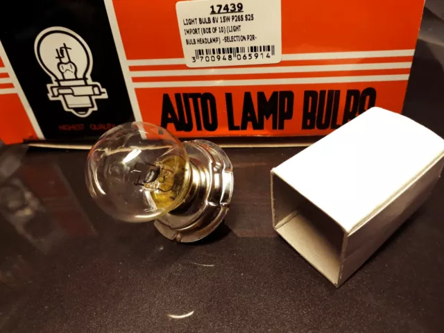 AMPOULE DE PHARE P26S  6V 15w TRANSPARENTE POUR MOBS PEUGEOT 103...  MBK  51...