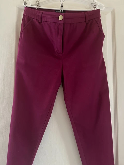 Pantalon Chino Paper Bag Rose Nude - Effet Dentelle, Bas Zip - H&M Taille 40