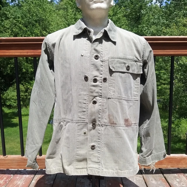 Vintage 40s WW2 Korean War US Marine Corps HBT Field Jacket P44 P-44 USMC Vintage 40s WW2 Korean War US Marine Corps HBT Field Jacket P44 P-44 USMC