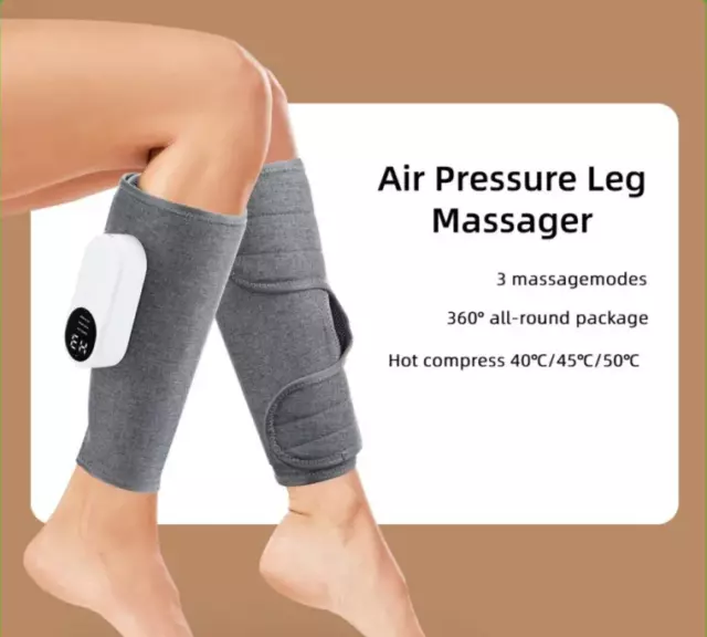 Leg Massager 360° Air Pressure Calf Massager Hot Compress Relax Leg Muscles