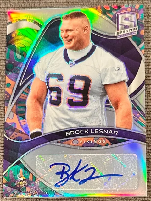 2022 Panini Spectra Brock Lesnar Psychedelic  Auto /5. RARE. SSP. Vikings WWE