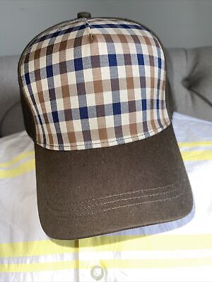AQUASCUTUM VINTAGE MEN'S RARA House Check Berretto Da Baseball Cappello Taglia Unica Regolabile 
