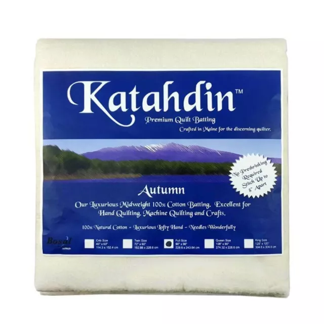 Paquete de guata de bateo Katahdin Bosal Premium 100 % algodón (3508): cuna, doble, completo 2