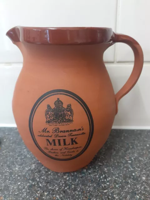 Mr Brannams Devon Terracotta milk Jug Good Condition.