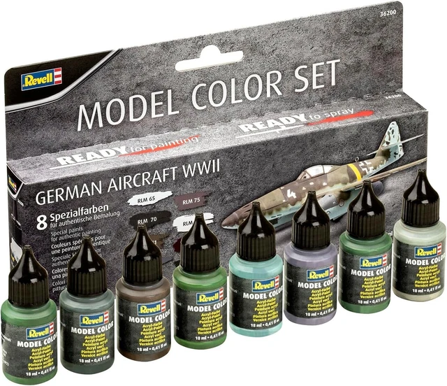 REVELL ACRYLIC PAINT Set German Aircraft WWII Model Kits £20.00
