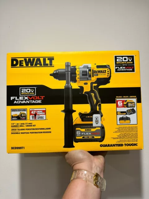 DeWalt DCD999T1 20V MAX BL Li-Ion 1/2 in. Hammer Drill Driver Kit (6 Ah)