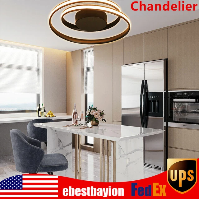 Modern Creative LED Strips Ceiling Lamp Acrylic Pendant Lamp Chandelier Light US