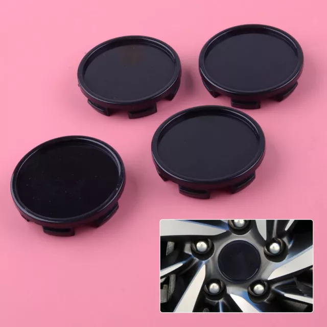 Universal 58mm 53mm Black Board Car Wheel Center Hub Caps Cover Insert 4pcs/Set